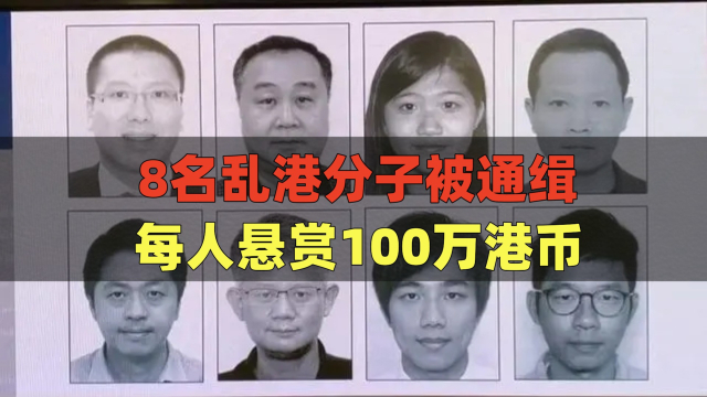 6人被通緝懸賞100萬港幣